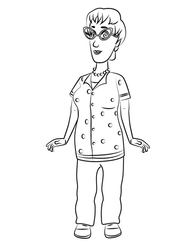 Dilys Price (Bombeiro Sam) Desenho para Colorir Dilys Price (Bombeiro Sam) Desenho para Colorir