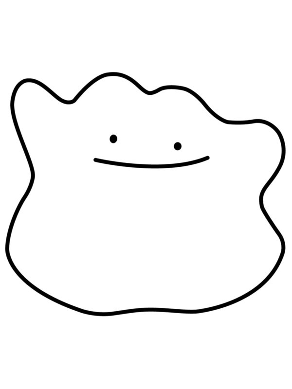 Ditto (Pokémon) Desenho para Colorir Ditto (Pokémon) Desenho para Colorir