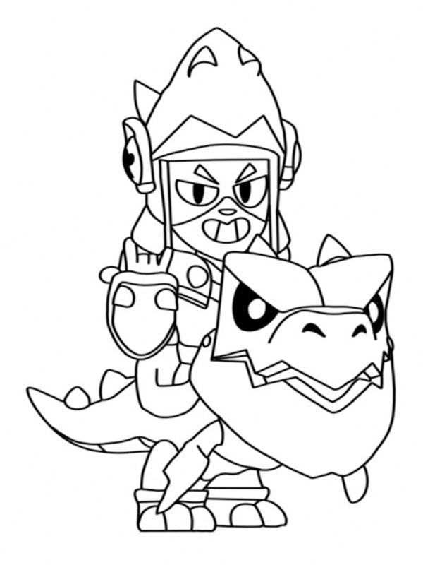 Draco (Brawl Stars) Desenho para Colorir Draco (Brawl Stars) Desenho para Colorir
