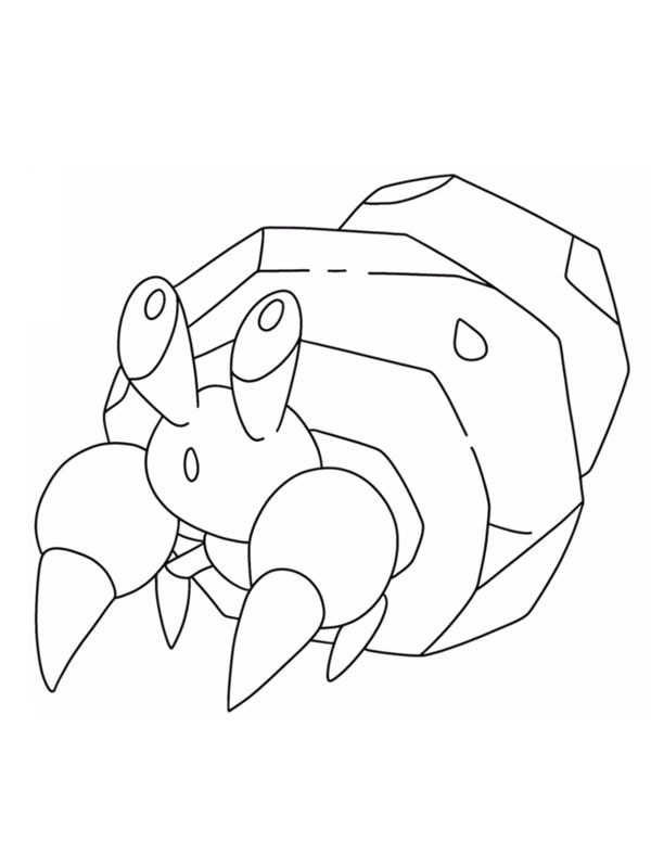 Dwebble (Pokémon) Desenho para Colorir Dwebble (Pokémon) Desenho para Colorir