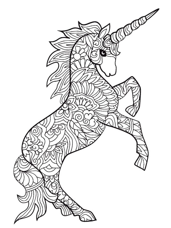 Unicórnio para adultos Desenho para Colorir Unicórnio para adultos Desenho para Colorir