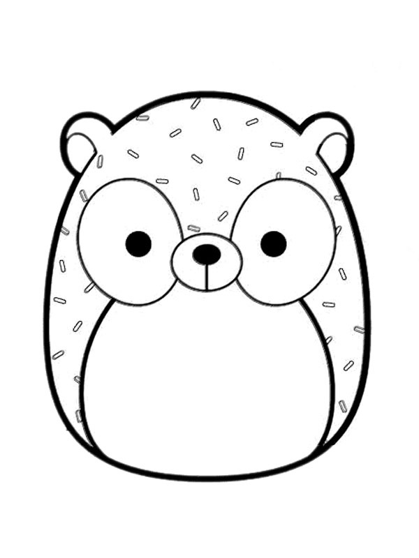Ouriço Hans Squishmallows Desenho para Colorir Ouriço Hans Squishmallows Desenho para Colorir
