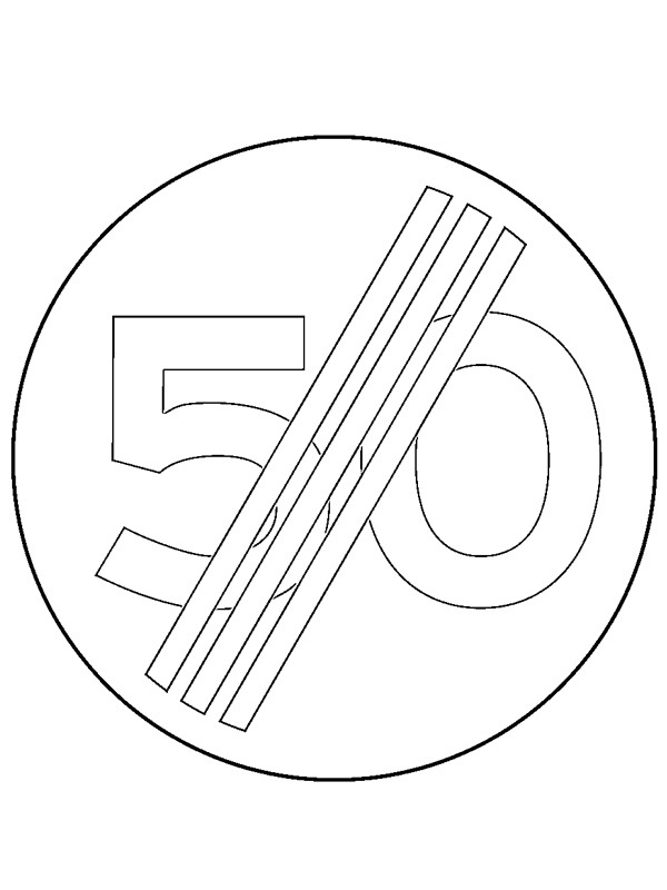 Fim do limite de velocidade Desenho para Colorir Fim do limite de velocidade Desenho para Colorir