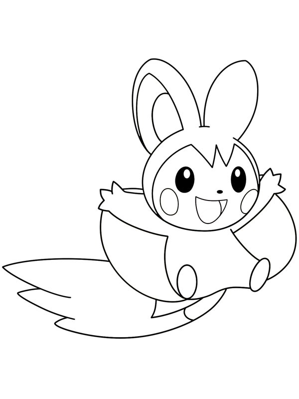 Emolga (Pokémon) Desenho para Colorir Emolga (Pokémon) Desenho para Colorir