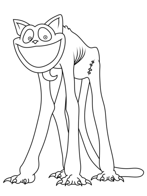 Catnap assustador Desenho para Colorir Catnap assustador Desenho para Colorir