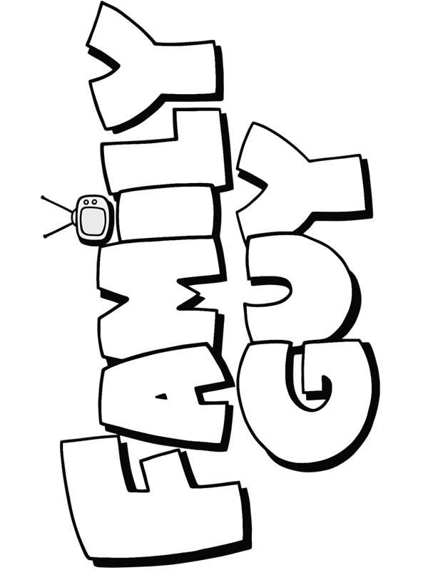 Logo Uma Família da Pesada Desenho para Colorir Logo Uma Família da Pesada Desenho para Colorir