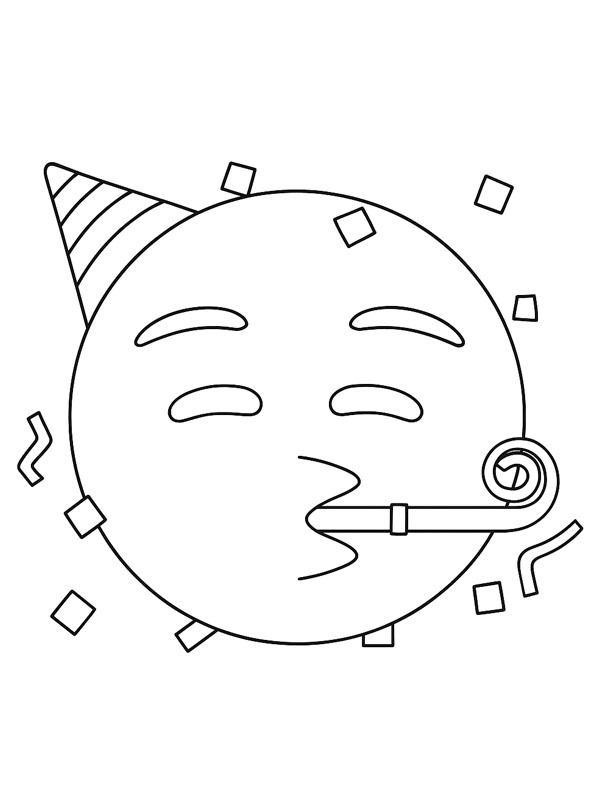 Emoji de festa Desenho para Colorir