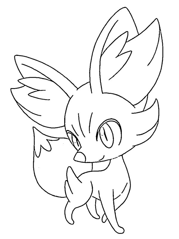 Fennekin (Pokémon) Desenho para Colorir Fennekin (Pokémon) Desenho para Colorir