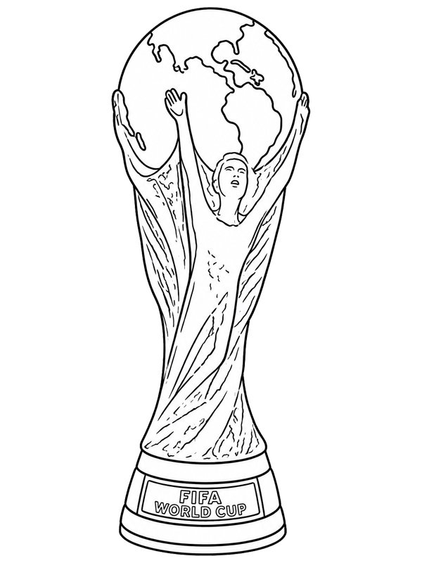 Troféu da Copa do Mundo FIFA 2026 Desenho para Colorir Troféu da Copa do Mundo FIFA 2026 Desenho para Colorir