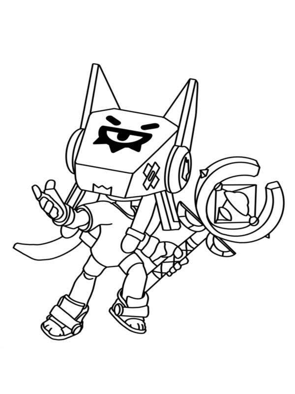 Finx (Brawl Stars) Desenho para Colorir Finx (Brawl Stars) Desenho para Colorir