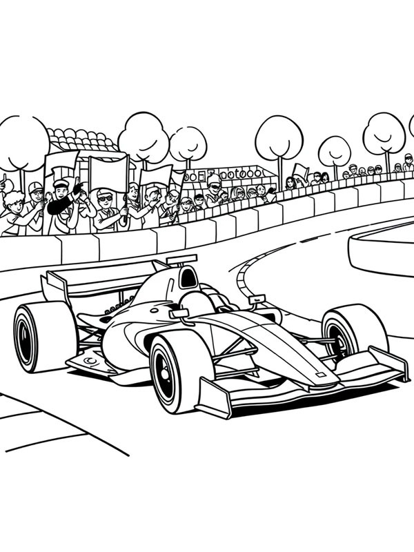 Corrida de Fórmula 1 Desenho para Colorir Corrida de Fórmula 1 Desenho para Colorir