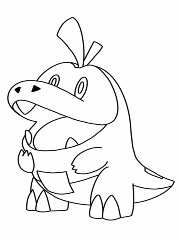 Fuecoco (Pokémon) Desenho para Colorir Fuecoco (Pokémon) Desenho para Colorir