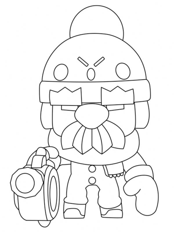 Gale do Brawl Stars Desenho para Colorir Gale do Brawl Stars Desenho para Colorir