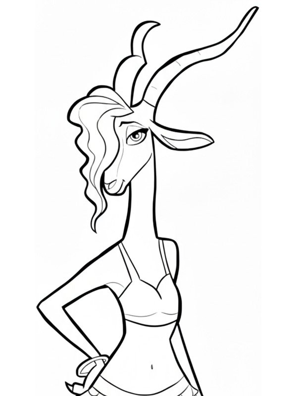 Gazelle (Zootopia) Desenho para Colorir