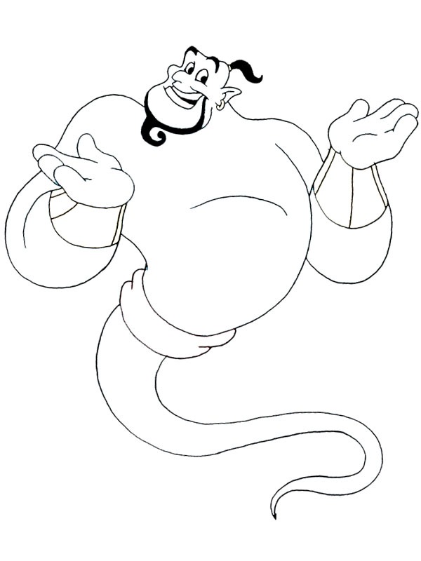 Gênio (Aladdin) Desenho para Colorir Gênio (Aladdin) Desenho para Colorir