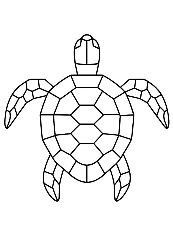 Tartaruga geométrica Desenho para Colorir Tartaruga geométrica Desenho para Colorir