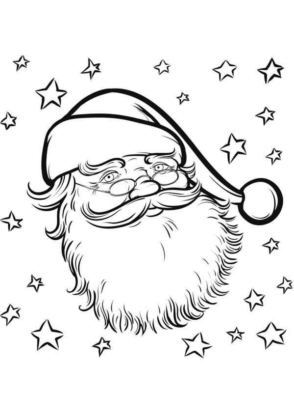 Rosto do Papai Noel Desenho para Colorir Rosto do Papai Noel Desenho para Colorir
