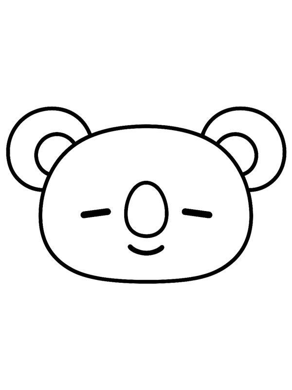 Rosto do Koya (BT21) Desenho para Colorir Rosto do Koya (BT21) Desenho para Colorir
