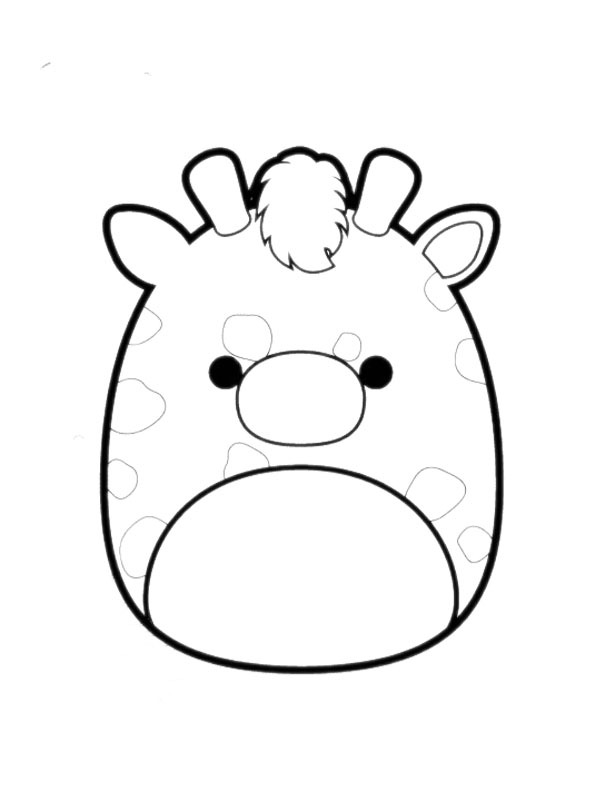 Squishmallows Girafa Gary Desenho para Colorir Squishmallows Girafa Gary Desenho para Colorir