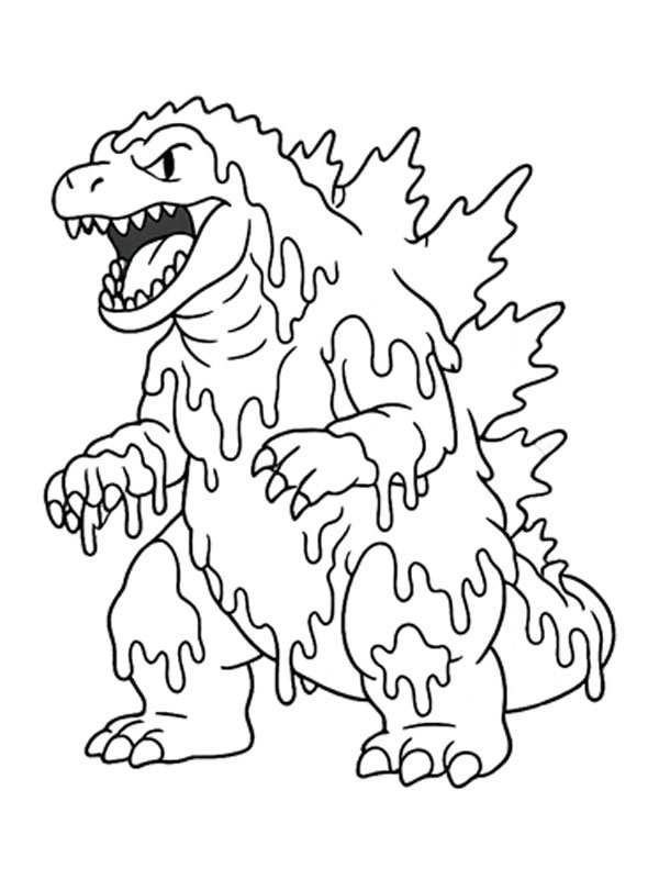 Gorgonzilla Desenho para Colorir