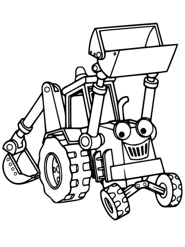Escavadeira Scoop Desenho para Colorir Escavadeira Scoop Desenho para Colorir