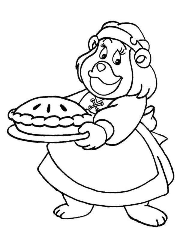 Grammi Gummi com bolo Desenho para Colorir Grammi Gummi com bolo Desenho para Colorir