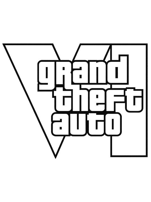 Logo do Grand Theft Auto 6 Desenho para Colorir Logo do Grand Theft Auto 6 Desenho para Colorir