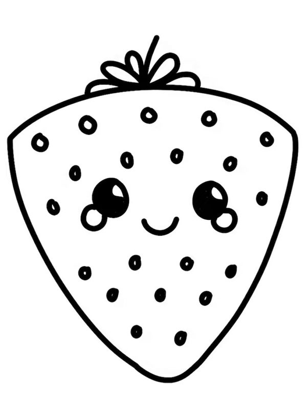 Morango engraçado Desenho para Colorir Morango engraçado Desenho para Colorir