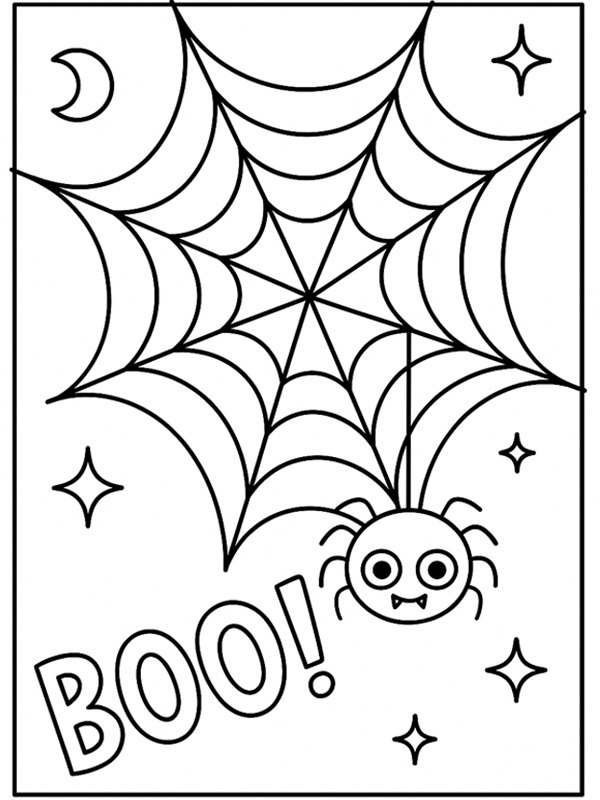 Aranha engraçada na teia Desenho para Colorir Aranha engraçada na teia Desenho para Colorir