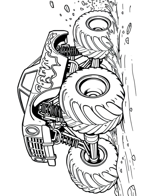 Caminhão monstro Grave Digger Desenho para Colorir Caminhão monstro Grave Digger Desenho para Colorir