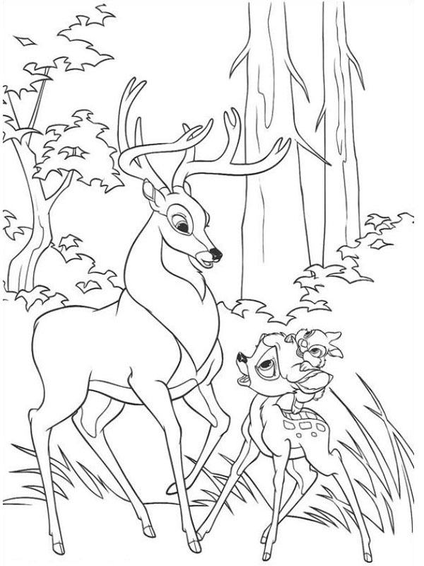 Grande Príncipe e Bambi Desenho para Colorir Grande Príncipe e Bambi Desenho para Colorir
