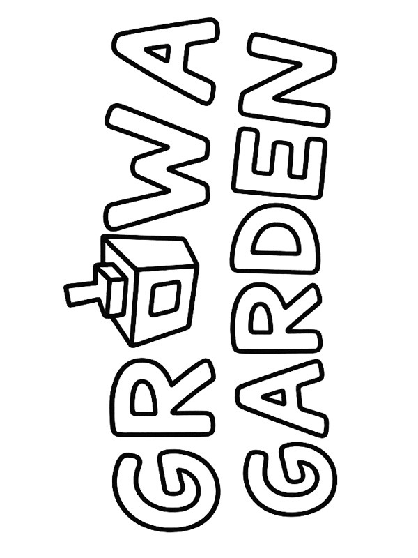 Logo de Grow a Garden Desenho para Colorir Logo de Grow a Garden Desenho para Colorir