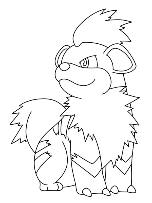 Growlithe (Pokémon) Desenho para Colorir Growlithe (Pokémon) Desenho para Colorir