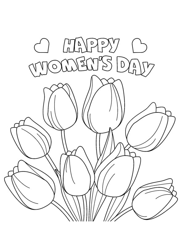 Feliz Dia da Mulher Desenho para Colorir Feliz Dia da Mulher Desenho para Colorir