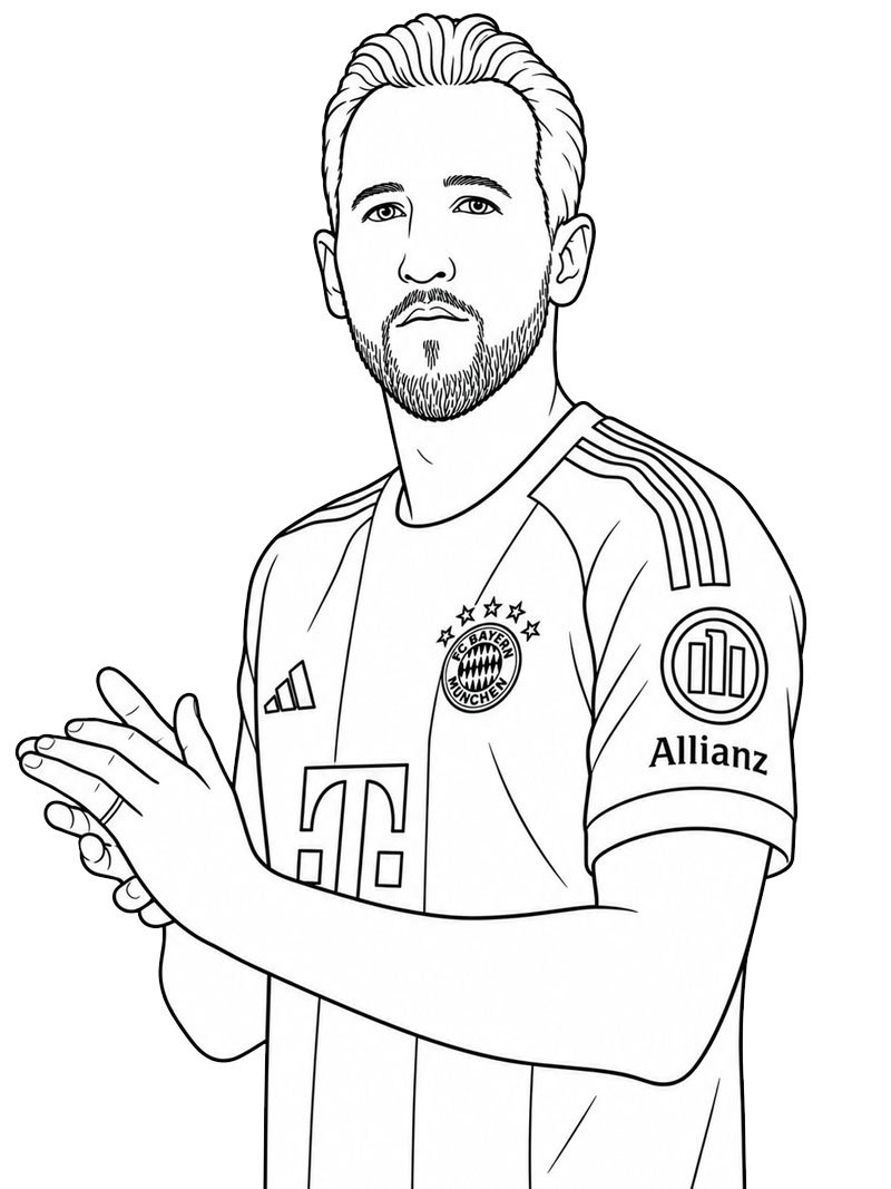 Harry Kane Desenho para Colorir Harry Kane Desenho para Colorir