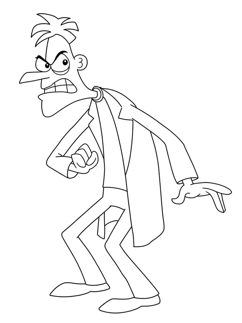 Heinz Doofenshmirtz (Phineas e Ferb) Desenho para Colorir Heinz Doofenshmirtz (Phineas e Ferb) Desenho para Colorir