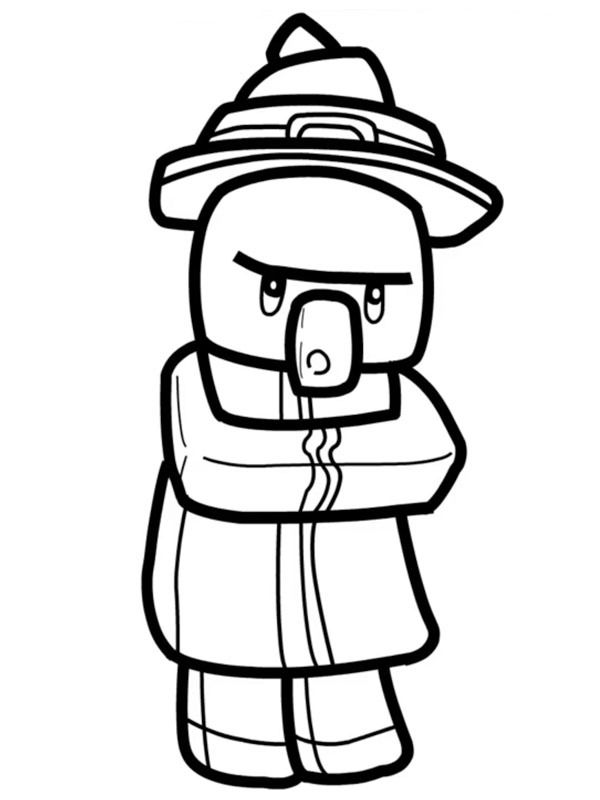 Bruxa do Minecraft Desenho para Colorir Bruxa do Minecraft Desenho para Colorir