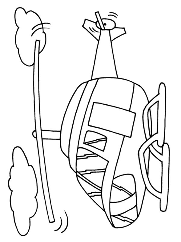 Helicóptero nas nuvens Desenho para Colorir Helicóptero nas nuvens Desenho para Colorir