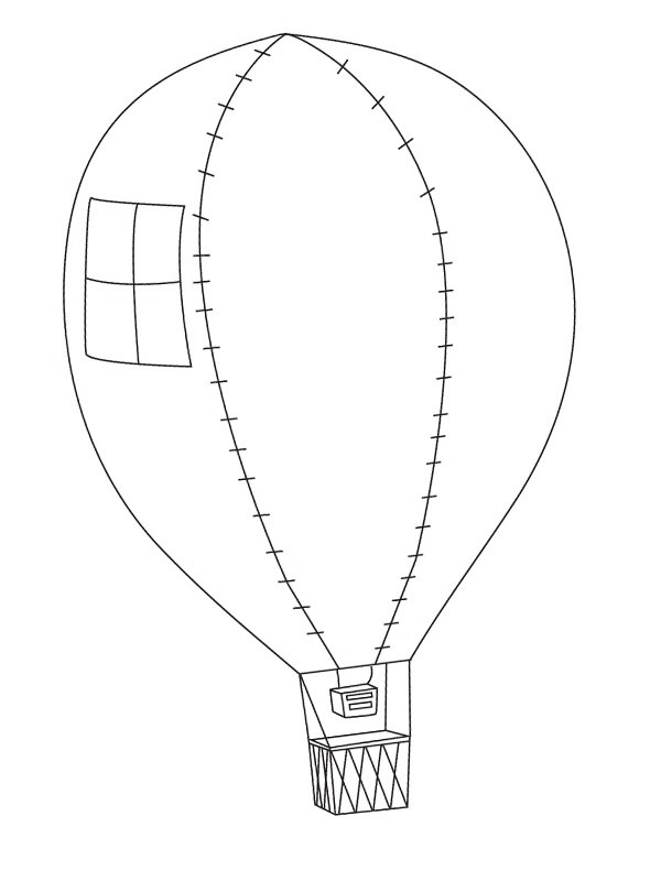 Balão de ar quente Desenho para Colorir Balão de ar quente Desenho para Colorir