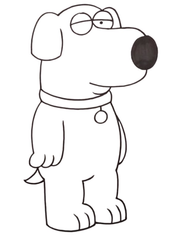 Cão Brian Griffin (Uma Família da Pesada) Desenho para Colorir Cão Brian Griffin (Uma Família da Pesada) Desenho para Colorir
