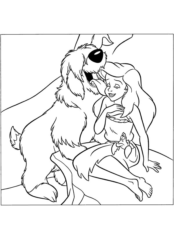 Cão Max e Ariel Desenho para Colorir Cão Max e Ariel Desenho para Colorir