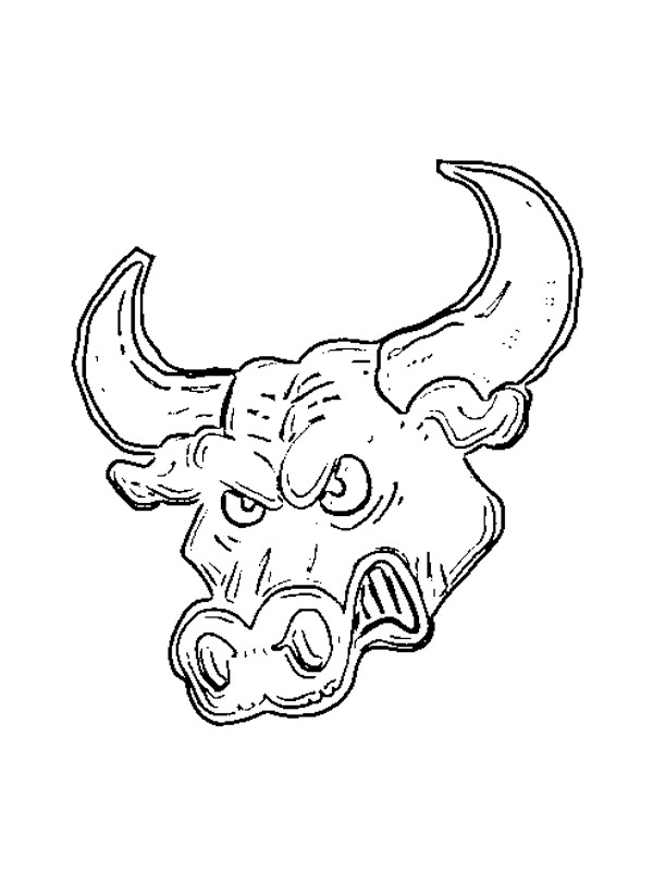 Cabeça de touro bravo Desenho para Colorir Cabeça de touro bravo Desenho para Colorir