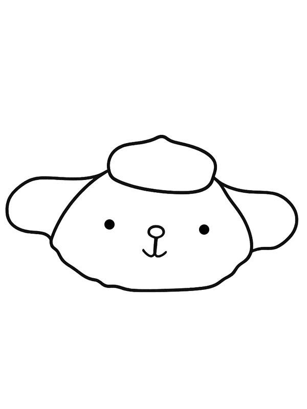 Cabeça do Pompompurin Desenho para Colorir Cabeça do Pompompurin Desenho para Colorir