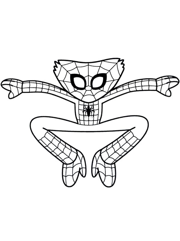 Homem-Aranha Huggy Wuggy Desenho para Colorir Homem-Aranha Huggy Wuggy Desenho para Colorir