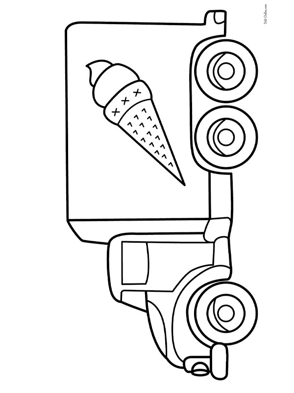 Caminhão de sorvete Desenho para Colorir Caminhão de sorvete Desenho para Colorir