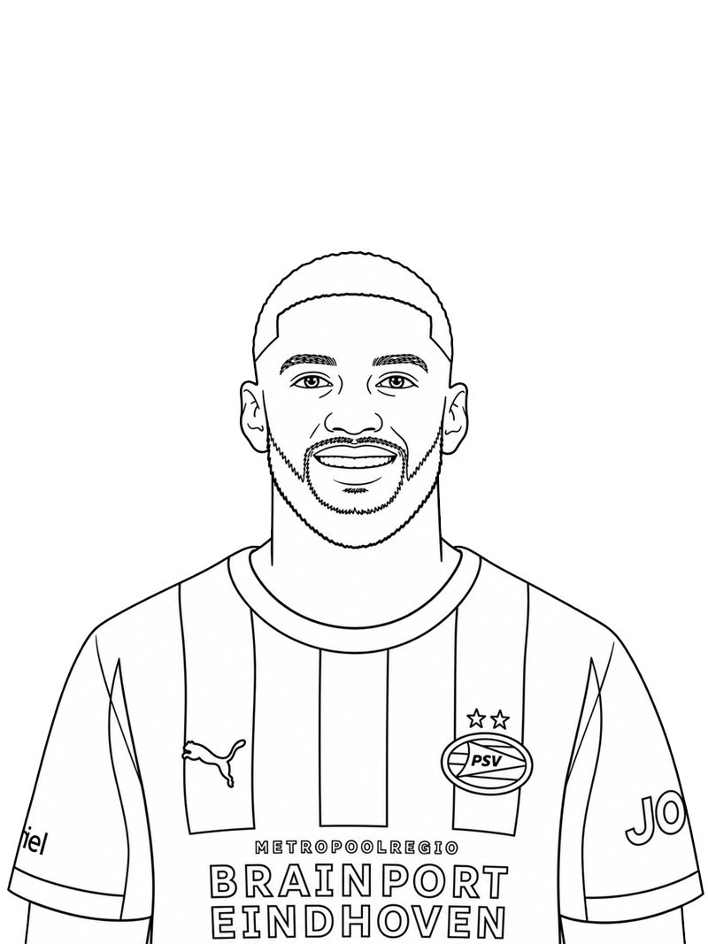 Ismael Saibari Desenho para Colorir