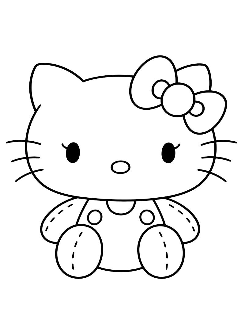 Jisoo Hello Kitty Desenho para Colorir