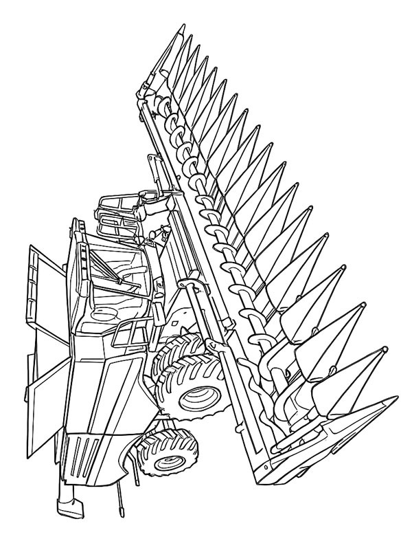 Colheitadeira John Deere Desenho para Colorir Colheitadeira John Deere Desenho para Colorir