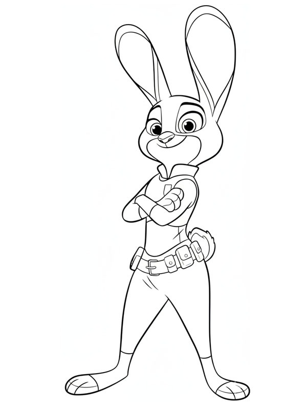 Judy Hopps (Zootopia) Desenho para Colorir