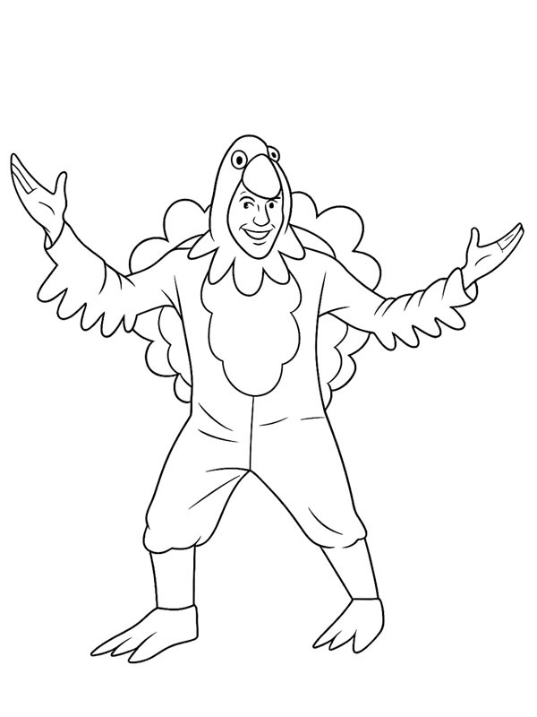 Fantasia de peru Desenho para Colorir Fantasia de peru Desenho para Colorir